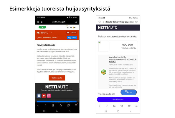 Tyypilliset huijaustavat - Ohjeita turvalliseen ajoneuvokauppaan